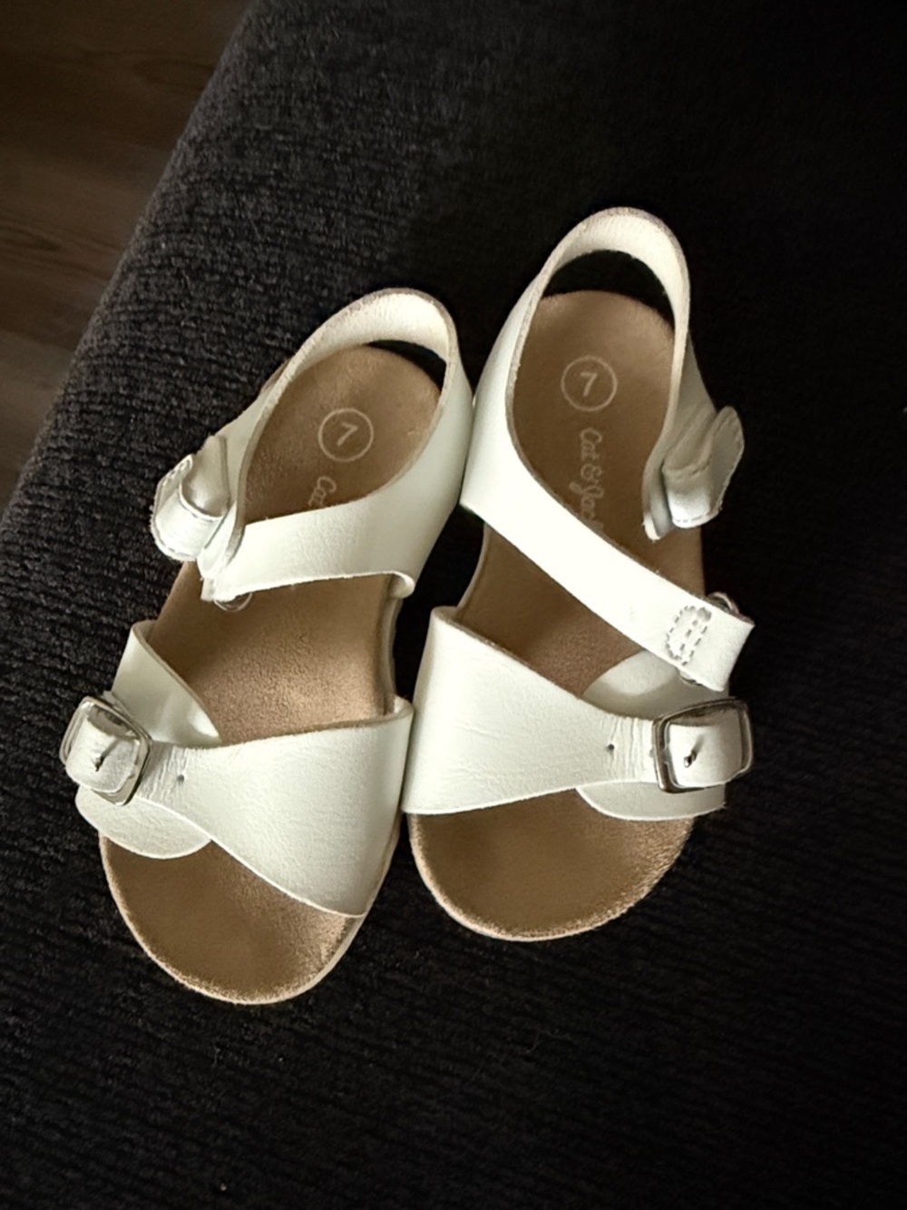 Cat & Jack White Kids Adjustable Buckle Sandals